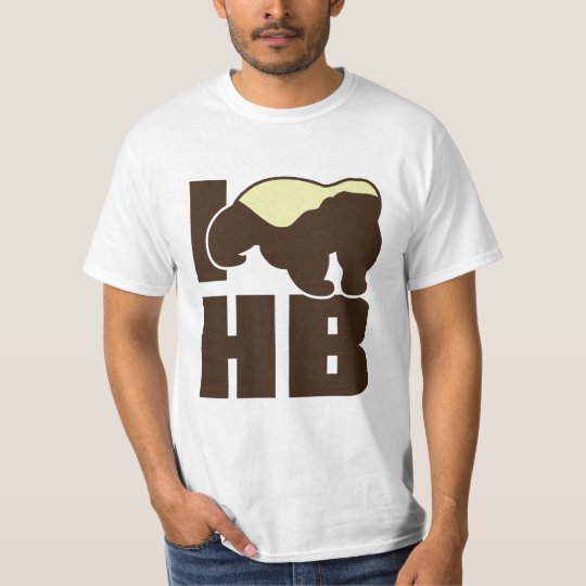 amo blanco del tejón de miel camiseta