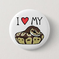 "Amo botón lindo del dibujo de la serpiente de mi