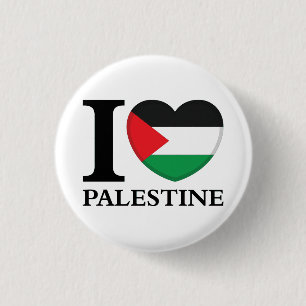 Amo botón palestino bandera palestina patriótica