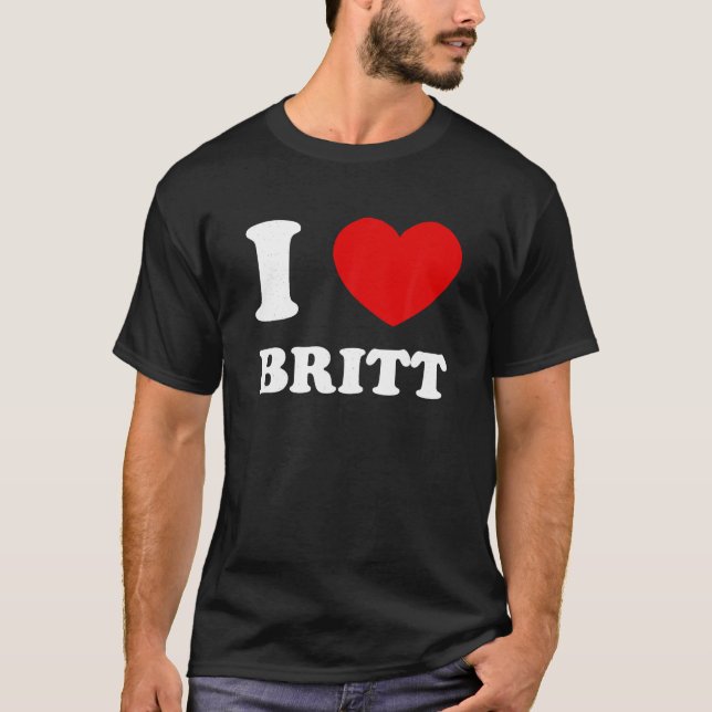 Amo Britt, Corazón Britt Graciosa Camiseta Britt (Anverso)