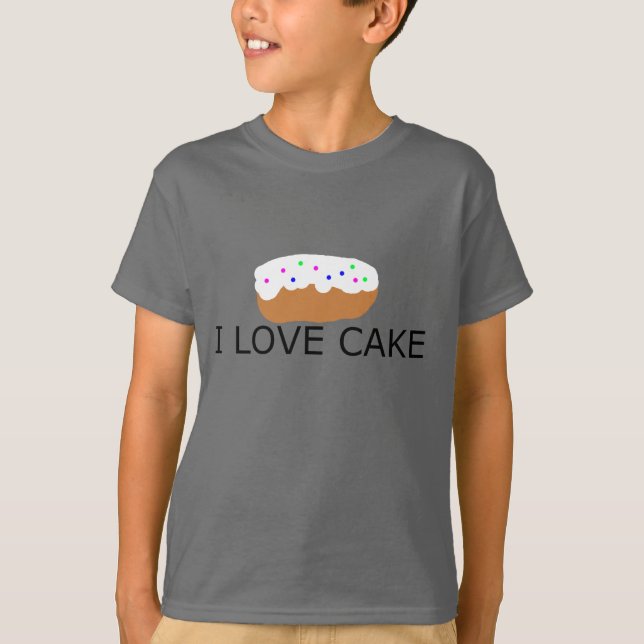 Amo chicas/a muchachos de la camiseta de la torta (Anverso)