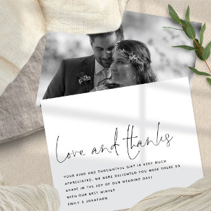 Amo con guión de papel Gracias Boda de fotos Graci