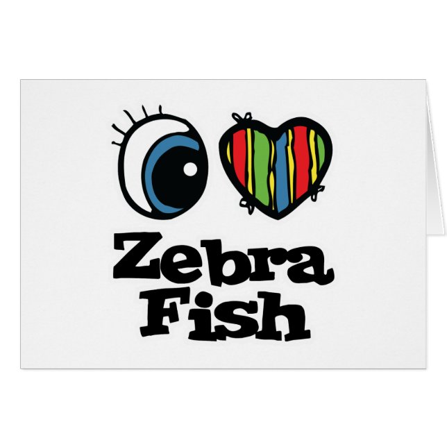 Amo (Corazón) al Pez Cebra (Anverso (Horizontal))
