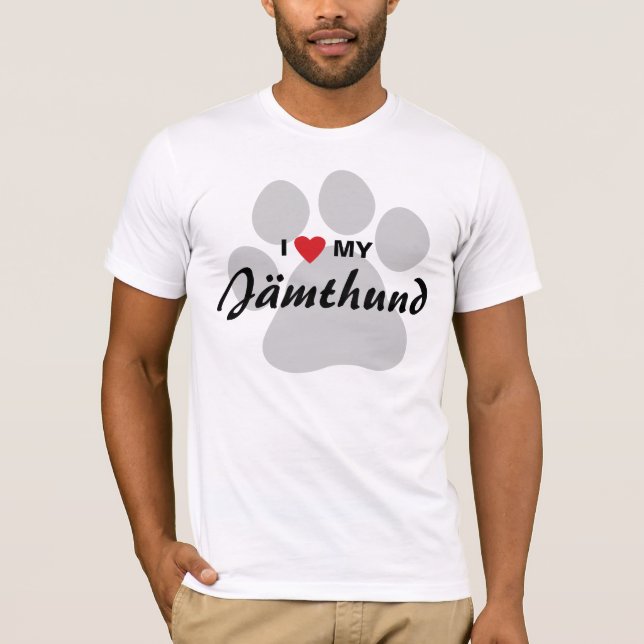 Amo (corazón) mi camisa de los amantes del perro (Anverso)