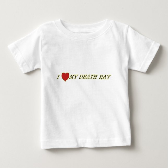 Amo (corazón) mis camisetas del bebé del rayo de (Anverso)
