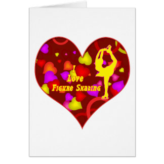 Amo corazón retro del diseño del patinaje