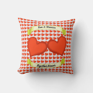 Amo Corazones Almohada Cuadrada
