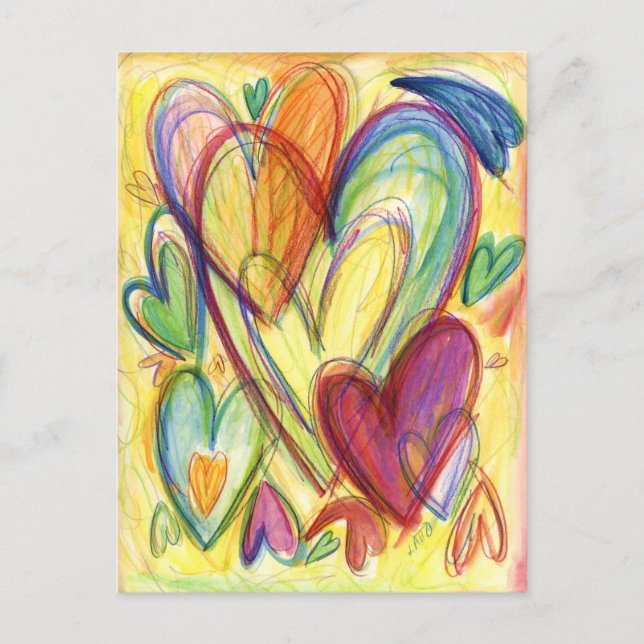 Amo Corazones Sanadores Nota Personalizado de arte (Anverso)