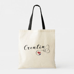 Amo Croacia, Corazón, Bolsa de Tote Croata