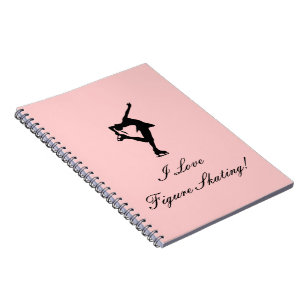 Amo CUADERNO del patinaje artístico, rosado