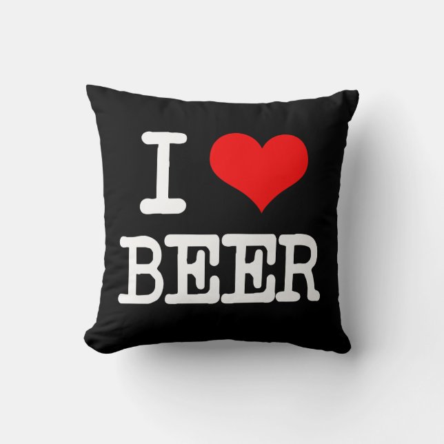 Amo decir divertido de la almohada de la cerveza (Anverso)