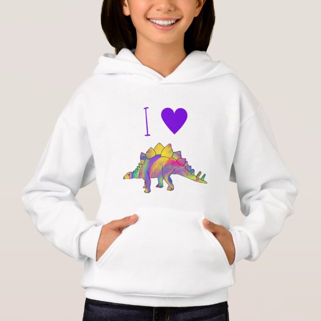 Amo Dinosaurio Encantador Arcoíris Colorido Stegos (Anverso)