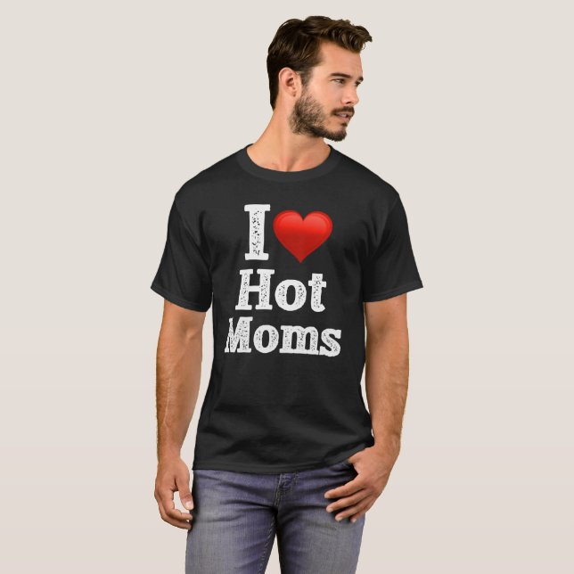 Amo diseño de la camiseta caliente de las mamáes (Anverso completo)