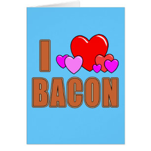 Amo diseño del tocino de la diversión del tocino