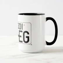 "Amo EG." Taza japonesa de la placa