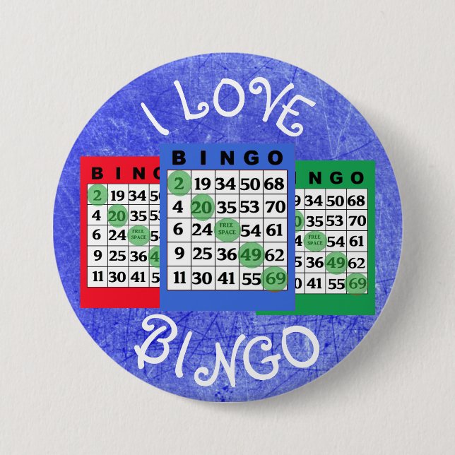 Amo el botón de las tarjetas del BINGO (Anverso)