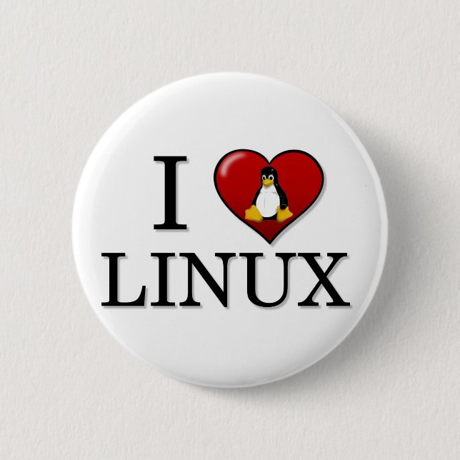 Amo el botón de Linux (Anverso)