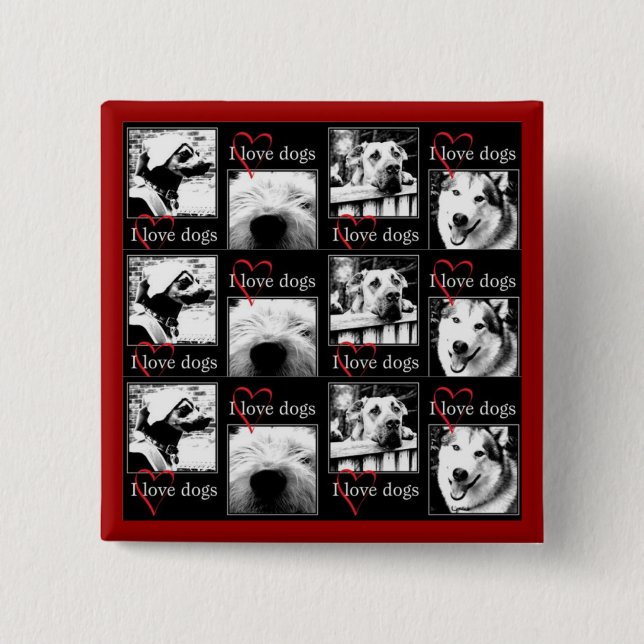 Amo el botón de los perros (Anverso)