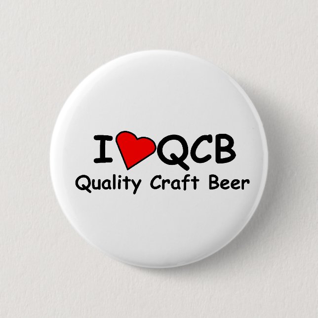 Amo el botón de QCB (cerveza del arte de la (Anverso)