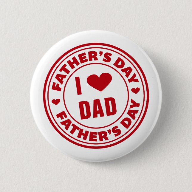 Amo el botón feliz del Pin del día de padre del (Anverso)