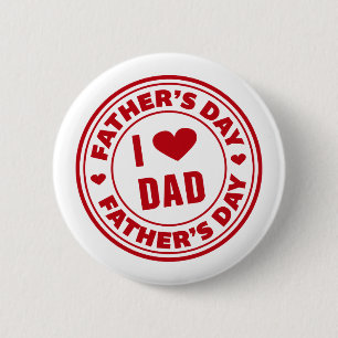 Amo el botón feliz del Pin del día de padre del