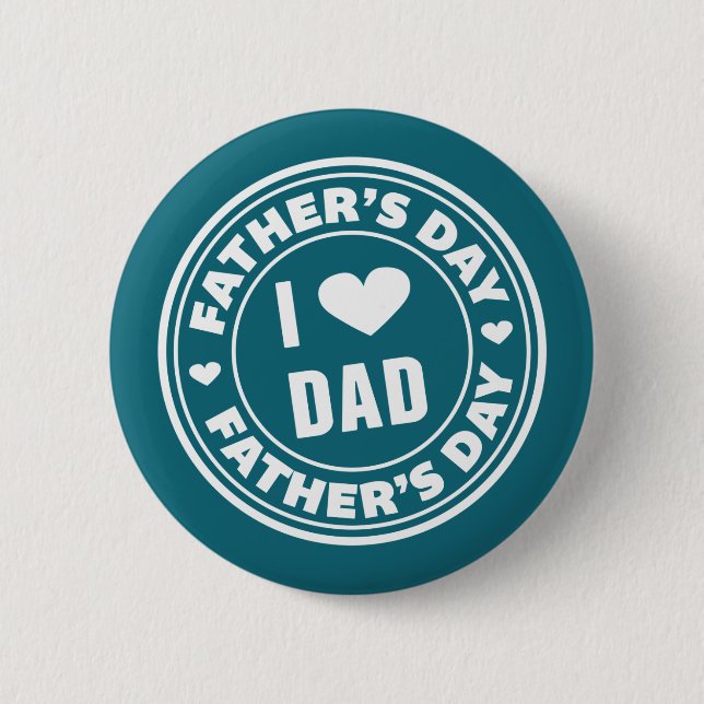 Amo el botón feliz del Pin del día de padre del (Anverso)