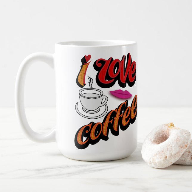 "Amo el café" taza de café (Con donut)