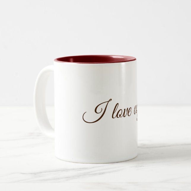 "Amo el café" taza de café (Anverso izquierdo)