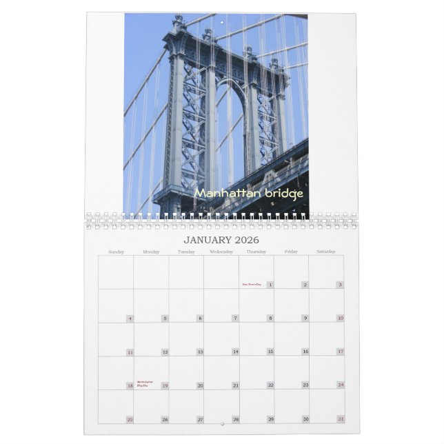 Amo el calendario de Nueva York (Jan 2026)