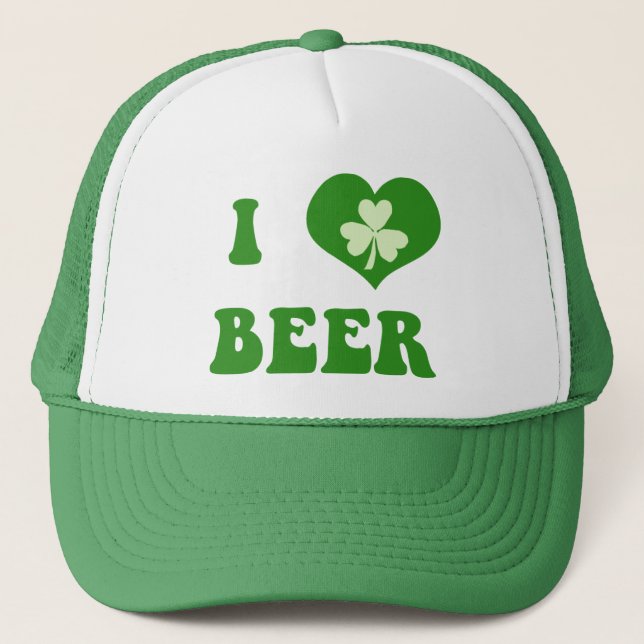Amo el casquillo irlandés retro del gorra del (Anverso)