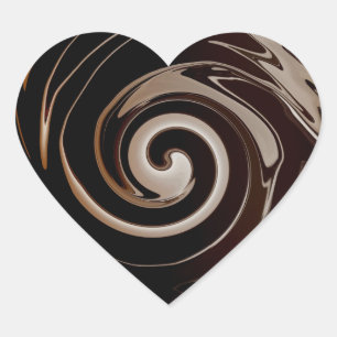 ¡Amo el chocolate! Pegatinas del corazón
