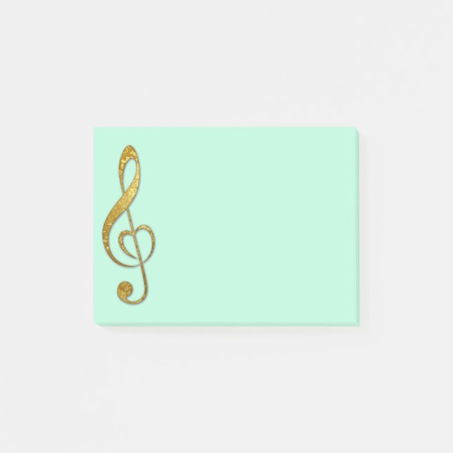 Amo el cojín de notas pegajoso de la música (Anverso)