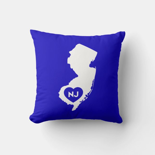 Amo el Cojín decorativo del estado de New Jersey (Anverso)