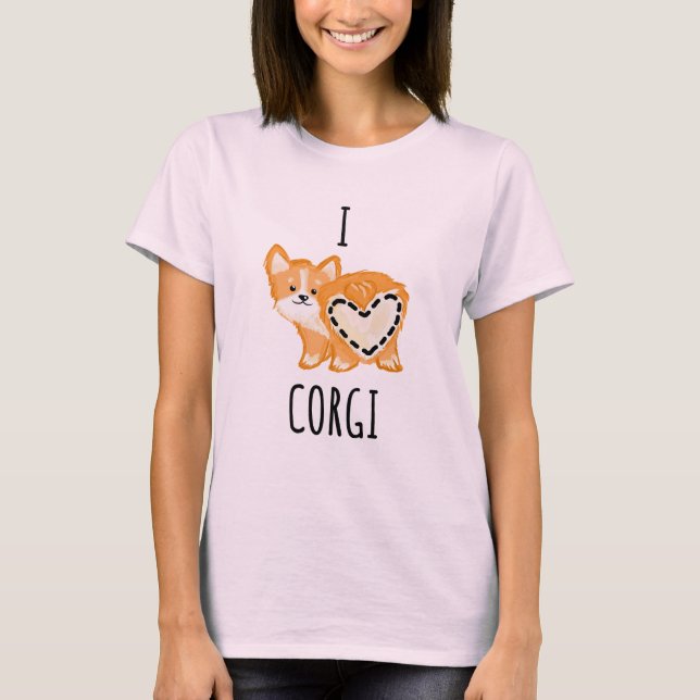 Amo el Corgi - camiseta del regalo del amante del (Anverso)