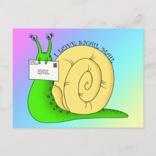 Amo el correo de caracol (gradiente) - Tarjeta pos