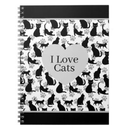 Amo el cuaderno de gatos