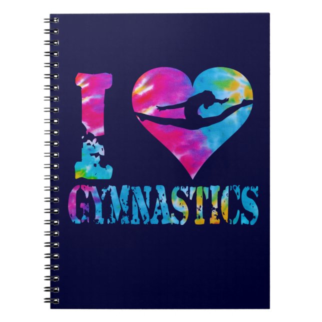 Amo el cuaderno del teñido anudado de la gimnasia (Frente)