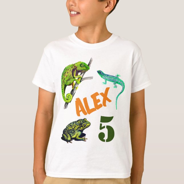 ¡Amo el cumpleaños de los reptiles! Camiseta (Anverso)