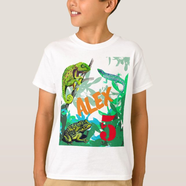¡Amo el cumpleaños de los reptiles! Camiseta (Anverso)