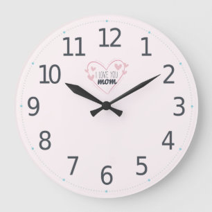 Amo el Día de la Madre   Reloj de pared