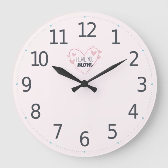 Amo el Día de la Madre | Reloj de pared (Anverso)