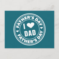 Amo el día de papá feliz padre | Tarjeta postal