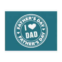 Amo el día de papá feliz padre | Tarjeta postal