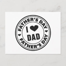 Amo el día de papá feliz padre | Tarjeta postal