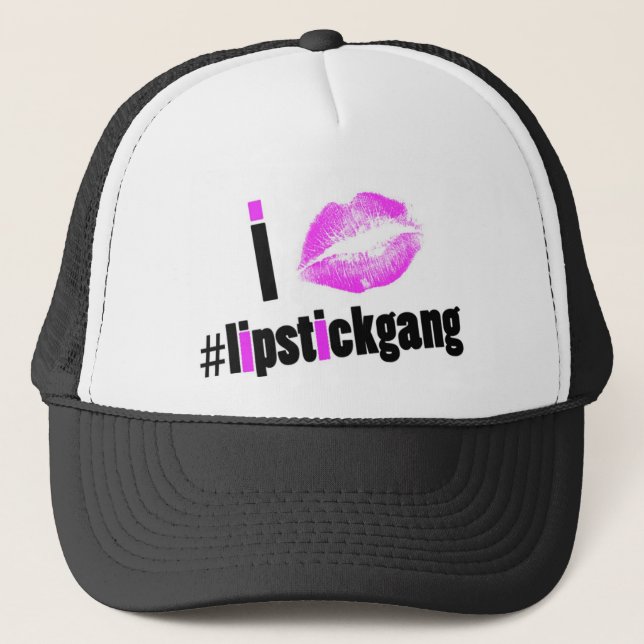 amo el gorra del Snapback del lipstickgang (Anverso)