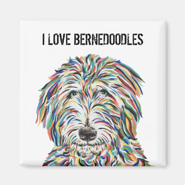 Amo el imán Bernedoodles (Frente)