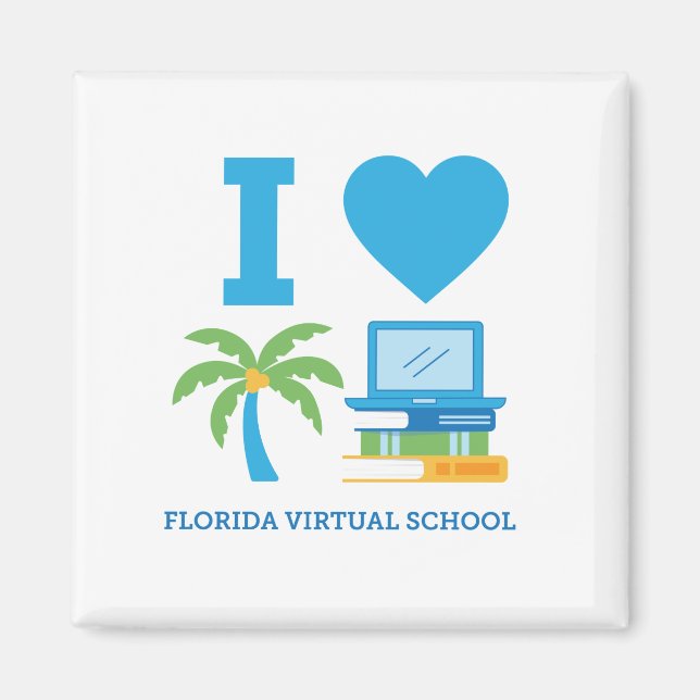 Amo el imán de la escuela virtual de Florida (Frente)