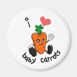 Amo el imán de las zanahorias de bebé