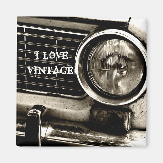Amo el imán vintage (Frente)