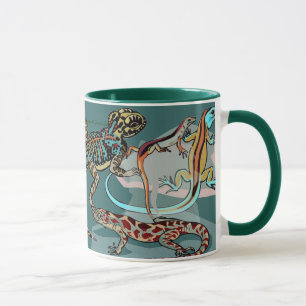 Amo el Lagarto-beber de la taza